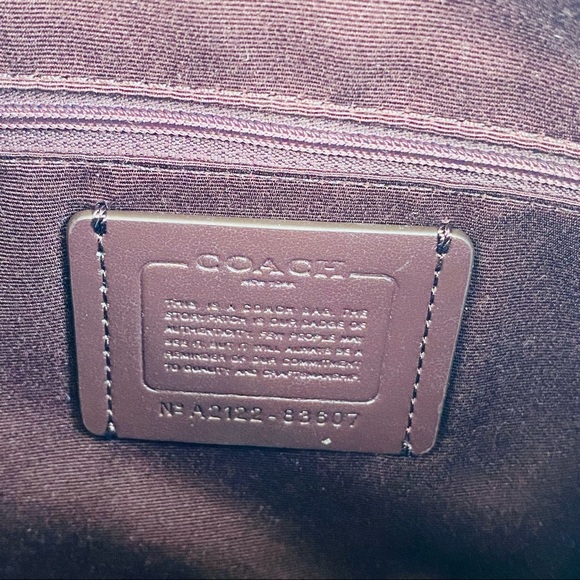 Coach Signature Light Khaki Pink Rowan Satchel - Picture 9 of 10